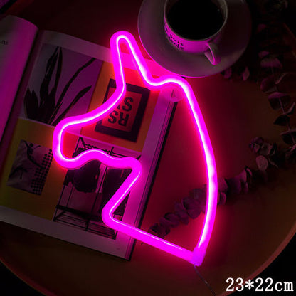 LED Neon Sign Night Light – Unicorn (Pink)