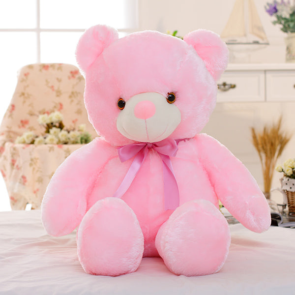 Light-Up LED Teddy Bear – Pink