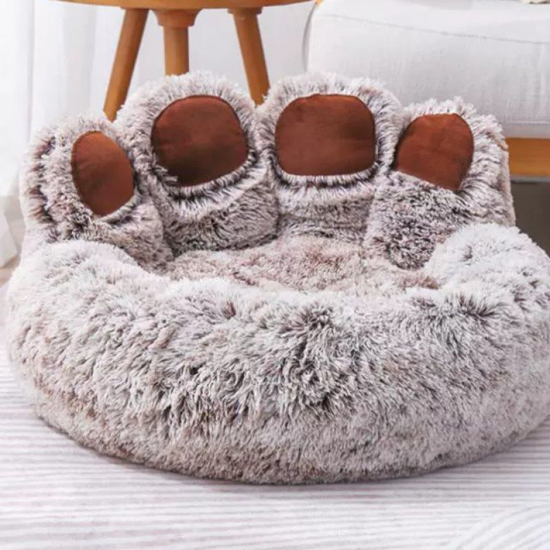 Giant Paw Dog Bed – Double Silk Coffee