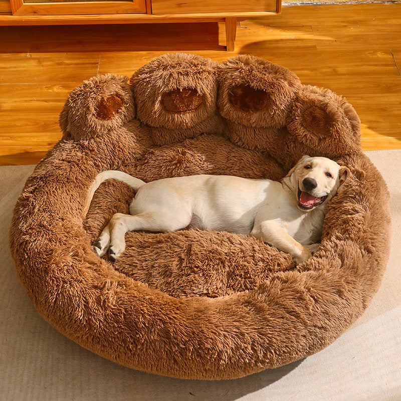 Giant Paw Dog Bed – Dark Coffee
