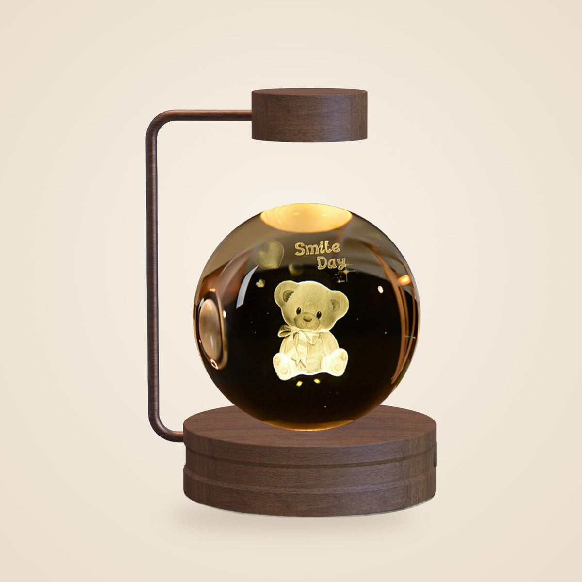3D crystal ball night light